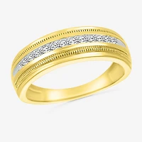 Mens 2.5MM 1/4 CT. T.W. Natural White Diamond 14K Gold Wedding Band
