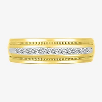 Mens 2.5MM 1/4 CT. T.W. Natural White Diamond 14K Gold Wedding Band