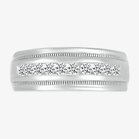 Mens 2.5MM 1/2 CT. T.W. Natural White Diamond 14K Gold Wedding Band