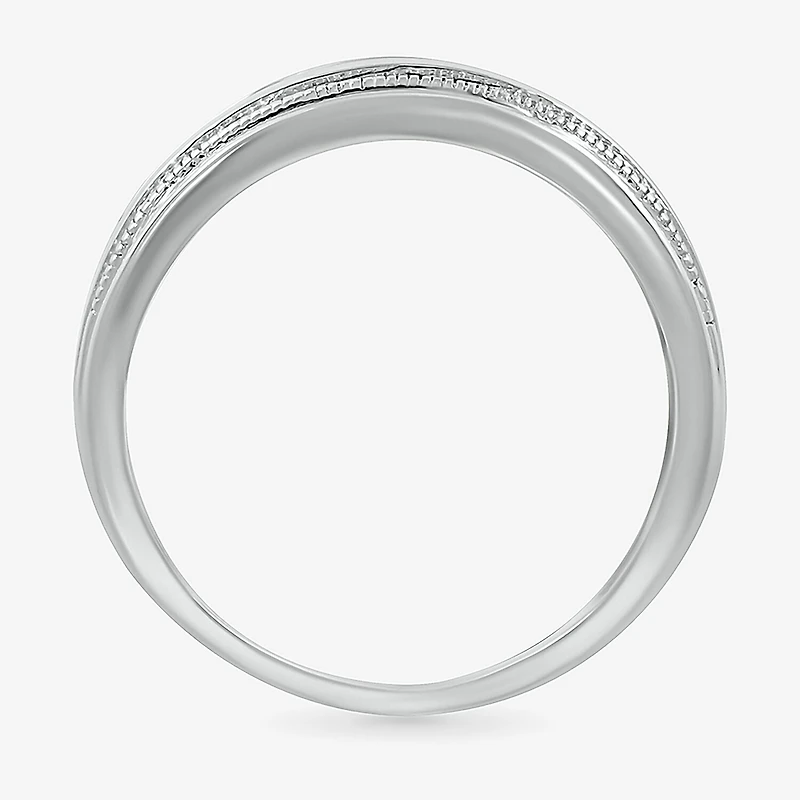 Mens 2.5MM 1/2 CT. T.W. Natural White Diamond 14K Gold Wedding Band