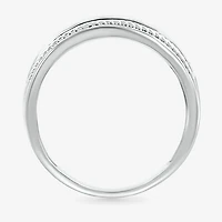 Mens 2.5MM 1/5 CT. Natural White Diamond 10K Gold Wedding Band