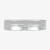 Mens 2.5MM 1/6 CT. T.W. Natural White Diamond 10K Gold Wedding Band