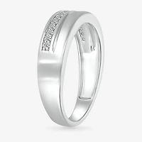 Mens 2.5MM 1/6 CT. T.W. Natural White Diamond 10K Gold Wedding Band