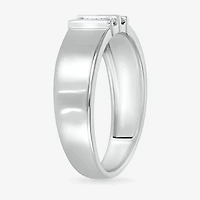 Mens 3.5MM 1/5 CT. Natural White Diamond 10K Gold Wedding Band