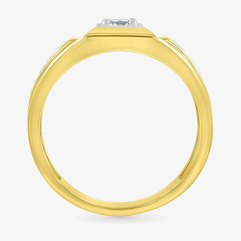 Mens 3.5MM / CT. T.W. Natural White Diamond 14K Gold Wedding Band