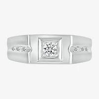 Mens 3MM 1/4 CT. T.W. Natural White Diamond 14K Gold Wedding Band