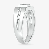 Mens 3MM 1/4 CT. T.W. Natural White Diamond 14K Gold Wedding Band