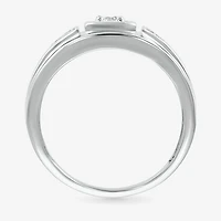 Mens 3MM 1/3 CT. T.W. Natural White Diamond 10K Gold Wedding Band