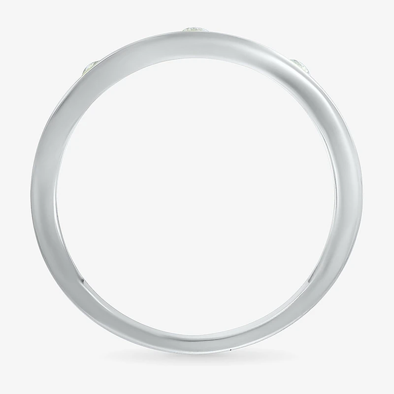 Mens 4MM 1/10 CT. T.W. Natural White Diamond 10K Gold Wedding Band