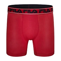 FILA Ultra Soft Stretch No Fly Mens 4 Pack Boxer Briefs Fm412bxcs15-410