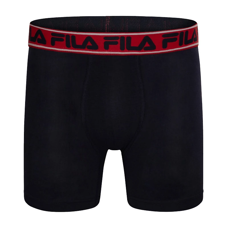 FILA Ultra Soft Stretch No Fly Mens 4 Pack Boxer Briefs Fm412bxcs15-410