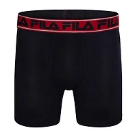 FILA Ultra Soft Stretch No Fly Mens 4 Pack Boxer Briefs Fm412bxcs15-410