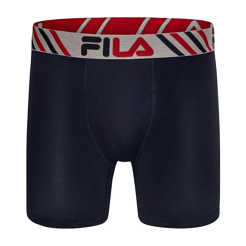 FILA Ultra Soft Stretch No Fly Mens 4 Pack Boxer Briefs Fm412bxcs16-001