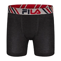 FILA Ultra Soft Stretch No Fly Mens 4 Pack Boxer Briefs Fm412bxcs16-001