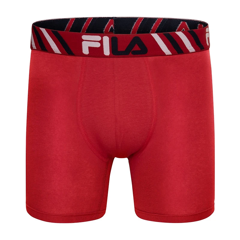 FILA Ultra Soft Stretch No Fly Mens 4 Pack Boxer Briefs Fm412bxcs16-001