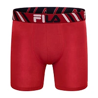 FILA Ultra Soft Stretch No Fly Mens 4 Pack Boxer Briefs Fm412bxcs16-001