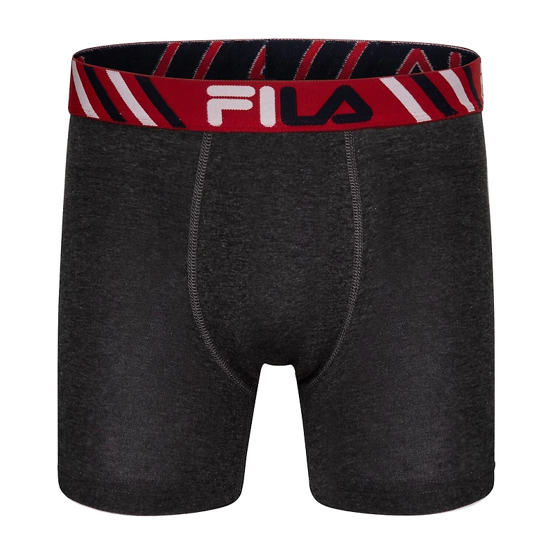 FILA Ultra Soft Stretch No Fly Mens 4 Pack Boxer Briefs Fm412bxcs16-001