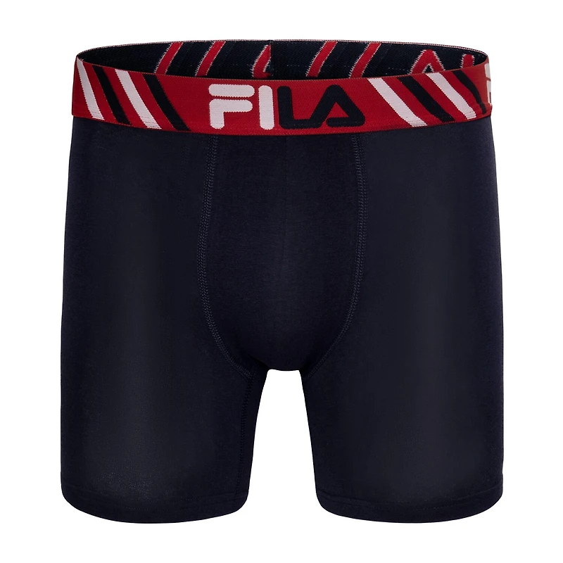 FILA Ultra Soft Stretch No Fly Mens 4 Pack Boxer Briefs Fm412bxcs16-001