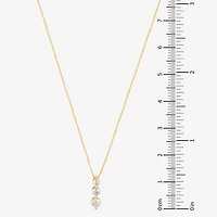 (H-I / Si2) Womens 1/3 CT. T.W. Lab Grown White Diamond 10K Gold 18 Inch Pendant Necklace