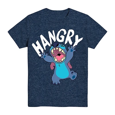 Disney Collection Little & Big Kid Boys Crew Neck Short Sleeve Regular Fit Lilo Stitch Graphic T-Shirt