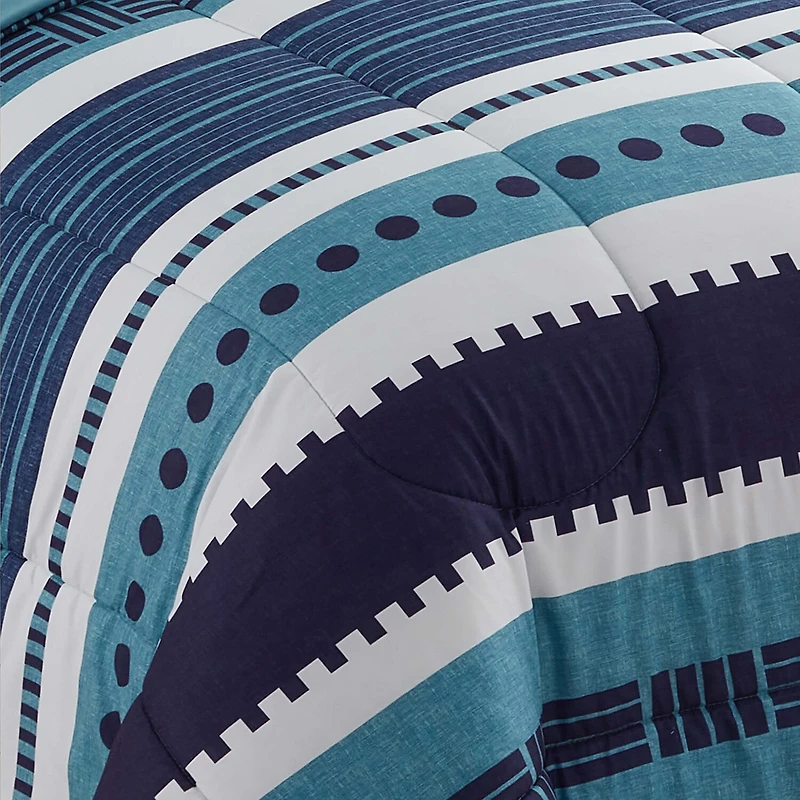 Sweet Home Collection™ Marino Bed-in-A-Bag Printed Comforter Set with Bonus Pillowcases