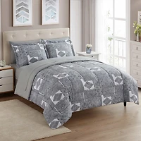 Sweet Home Collection™ Tulsa Bed-in-A-Bag Printed Comforter Set with Bonus Pillowcases