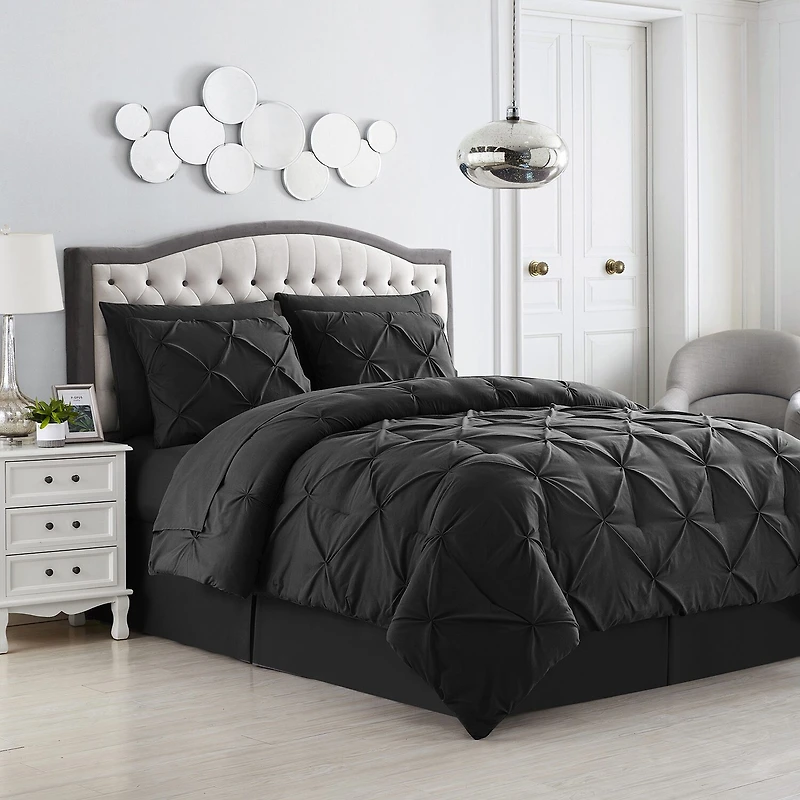 Sweet Home Collection™ Embossed Checkered Bed A Bag All Season Complete Set