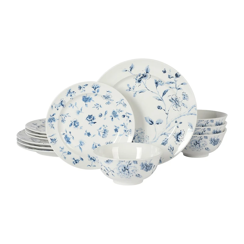 Martha Stewart Empress Bouquet 12-pc. Ceramic Dinnerware Set