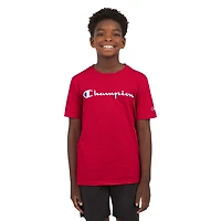 Champion Big Kid Boys Crew Neck Short Sleeve Classic Fit Graphic T-Shirt