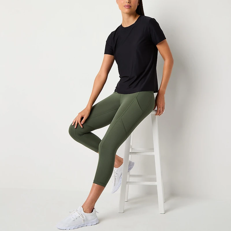 Xersion Womens Performance Crew Neck Short Sleeve T-Shirt Tall