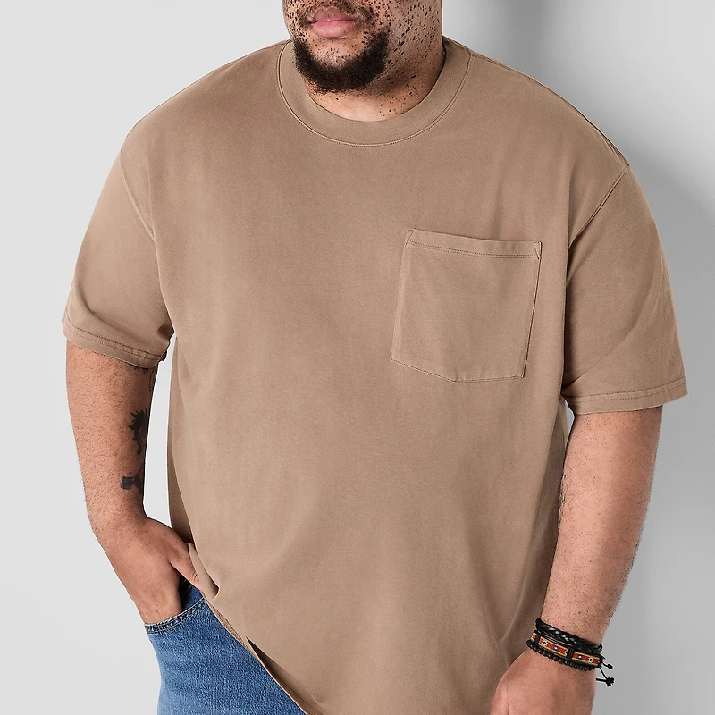 Arizona Mens Crew Neck Short Sleeve Big and Tall T-Shirt