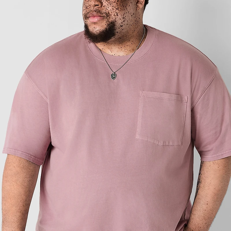 Arizona Mens Crew Neck Short Sleeve Big and Tall T-Shirt