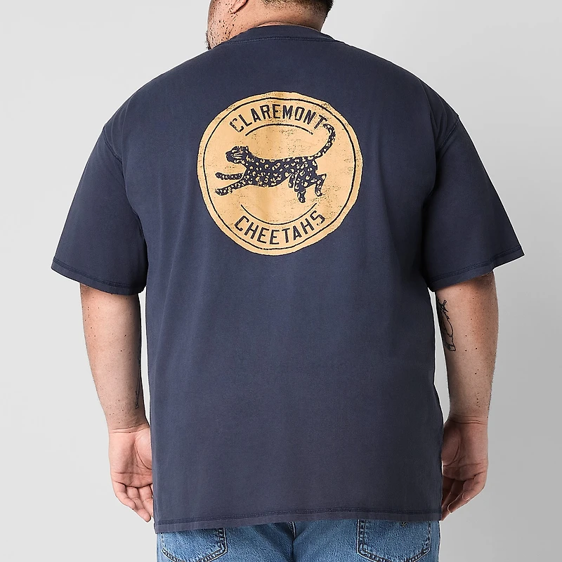 Arizona Mens Crew Neck Short Sleeve Regular Fit Big and Tall Graphic T-Shirt
