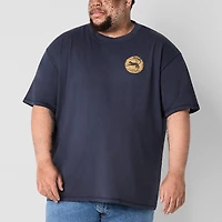 Arizona Mens Crew Neck Short Sleeve Regular Fit Big and Tall Graphic T-Shirt