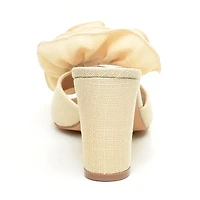 Nicole Miller Womens Poofy Heeled Sandals