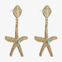 Bijoux Bar Womens Glass Hypoallergenic Drop Earrings