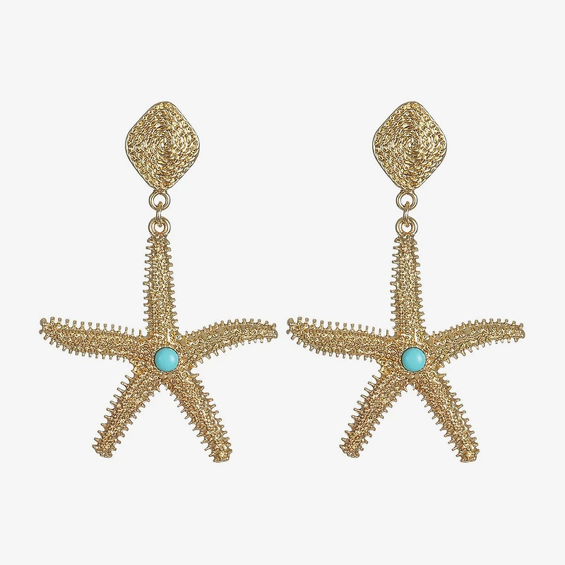 Bijoux Bar Womens Glass Hypoallergenic Drop Earrings