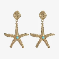 Bijoux Bar Womens Glass Hypoallergenic Drop Earrings