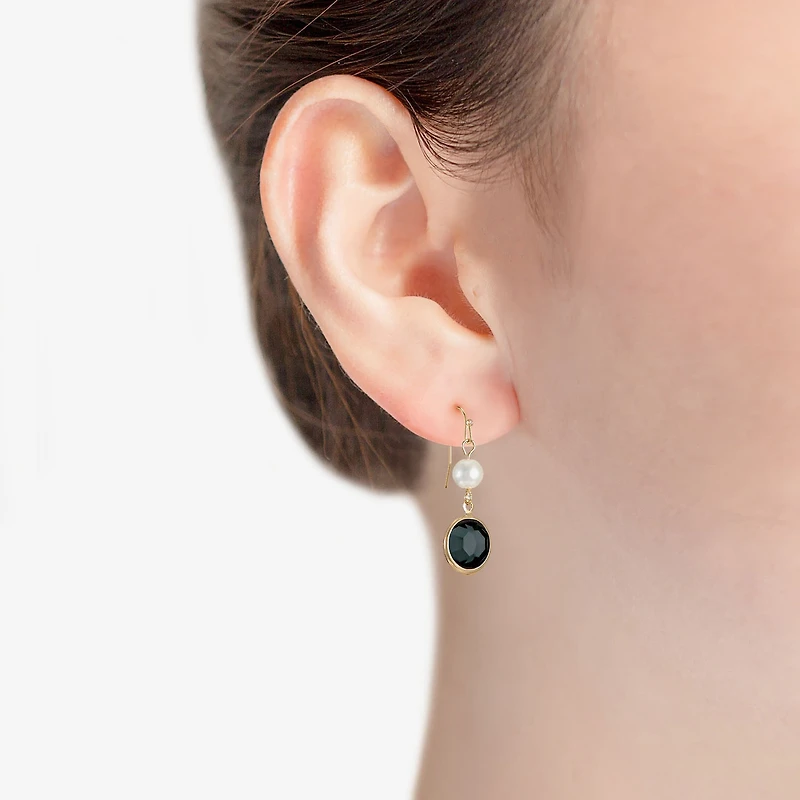 Liz Claiborne Womens Round Drop Earrings