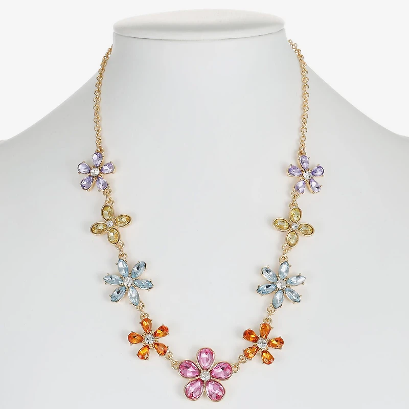 Monet Jewelry Womens Multi Color 17 Inch Collar Necklace