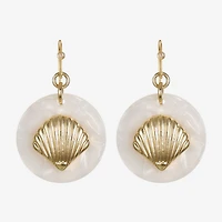 Liz Claiborne Shell Womens Drop Earrings