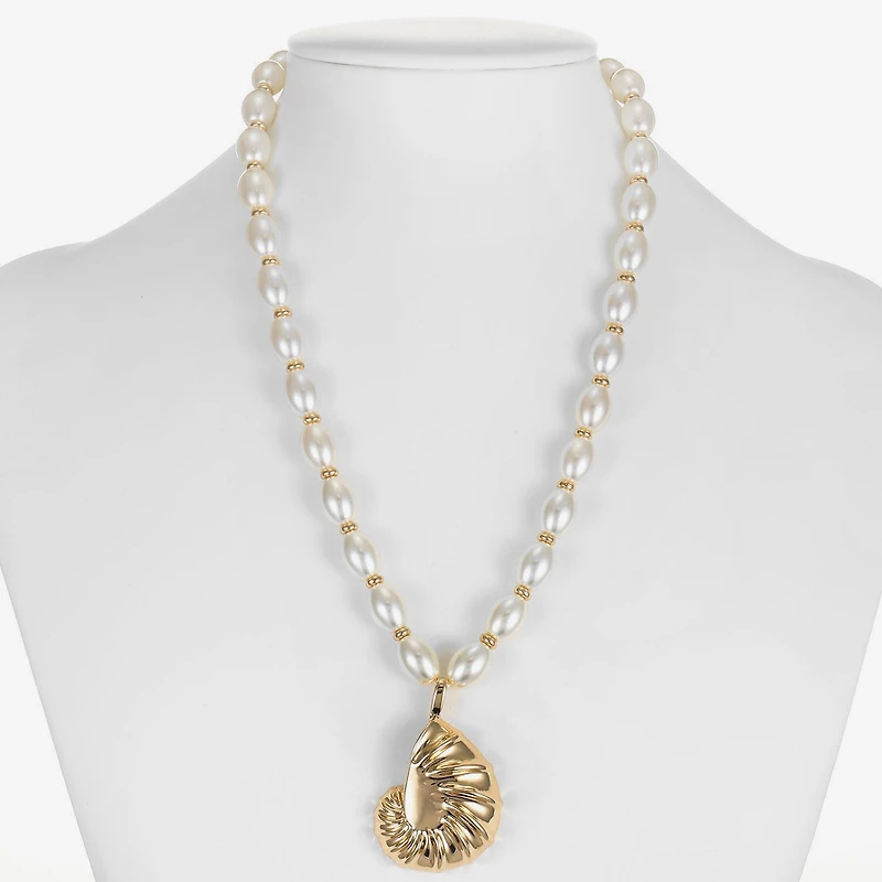 Liz Claiborne Shell Womens 17 Inch Pendant Necklace