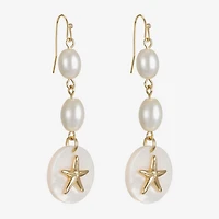 Liz Claiborne Starfish Womens Drop Earrings