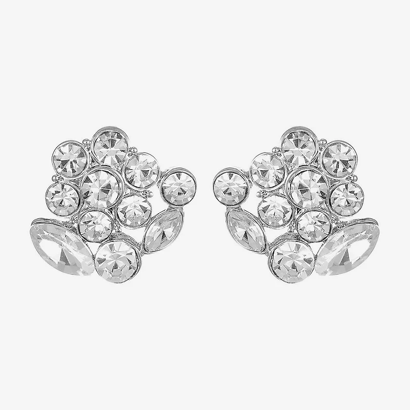 Monet Jewelry Glass 18mm Round Stud Earrings