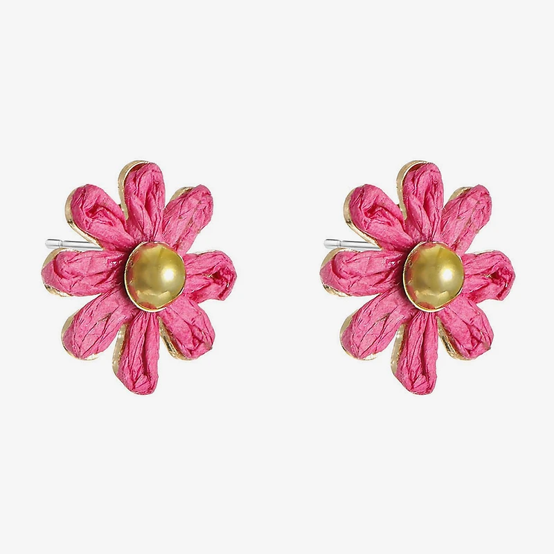 Liz Claiborne 20mm Flower Stud Earrings