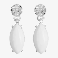 Liz Claiborne Womens Glass Hypoallergenic Drop Earrings