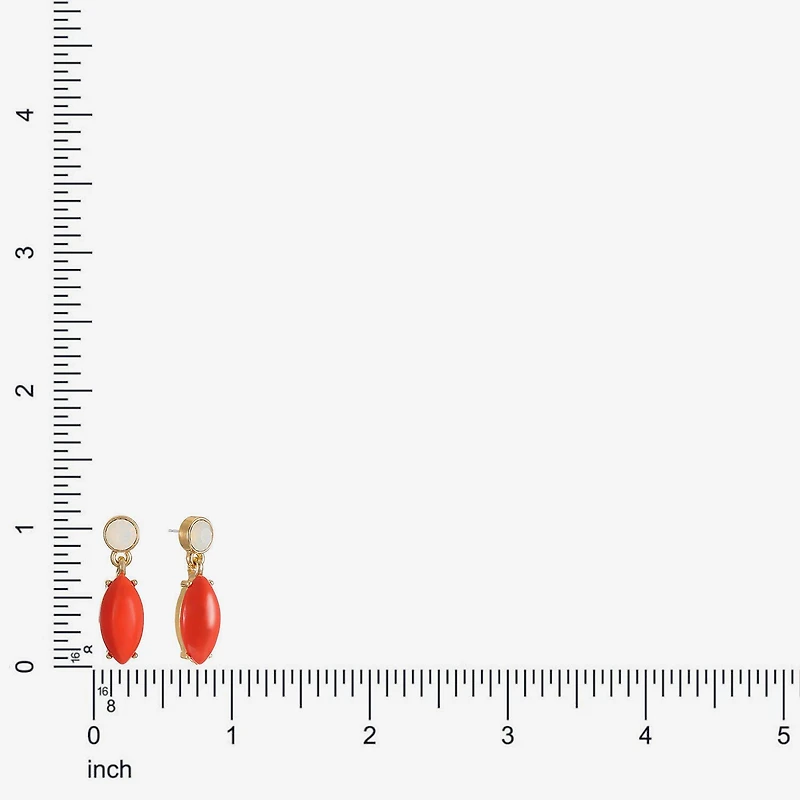Liz Claiborne Womens Glass Hypoallergenic Drop Earrings