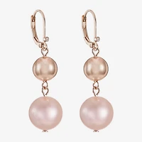Monet Jewelry Womens Simulated Pearl Round Drop Earrings