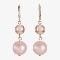 Monet Jewelry Womens Simulated Pearl Round Drop Earrings