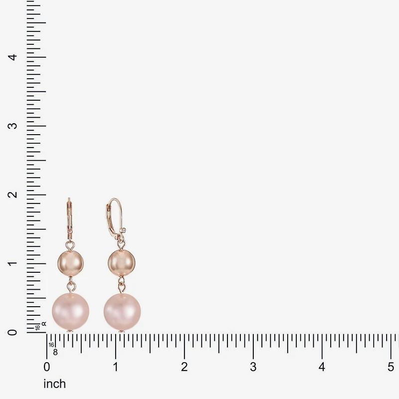 Monet Jewelry Womens Simulated Pearl Round Drop Earrings